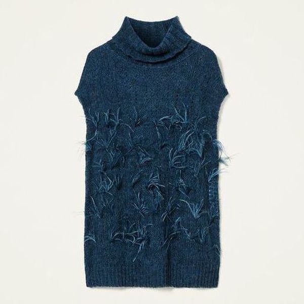 1. Maglia piume Blue opal Twin Set 212ll3hpp
