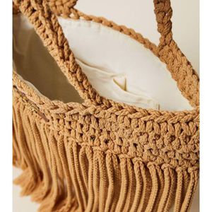 2. Fringed rope bag Cuban sand Twin Set