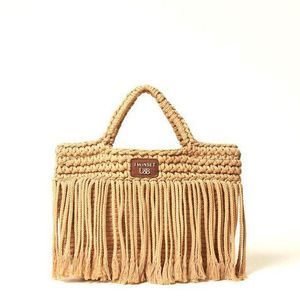 8. Borsa corda frange Cuban sand Twin Set 221lm7zjj