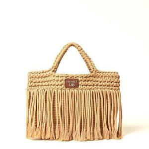 8. Fringed rope bag Cuban sand Twin Set