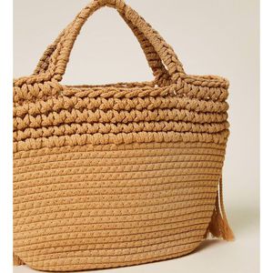 4. Fringed rope bag Cuban sand Twin Set