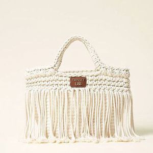 4. Fringed rope bag Off white Twin Set