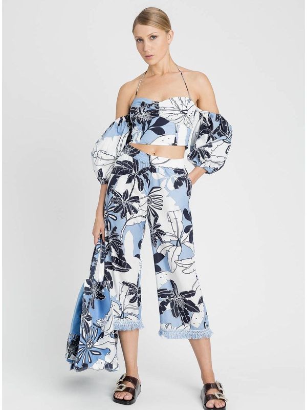 Pant flowers Cornflower Twin Set InFashionStore