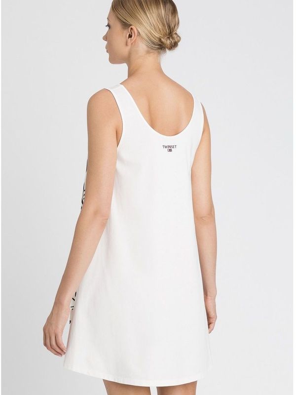Tank dress Ivory Twin Set InFashionStore