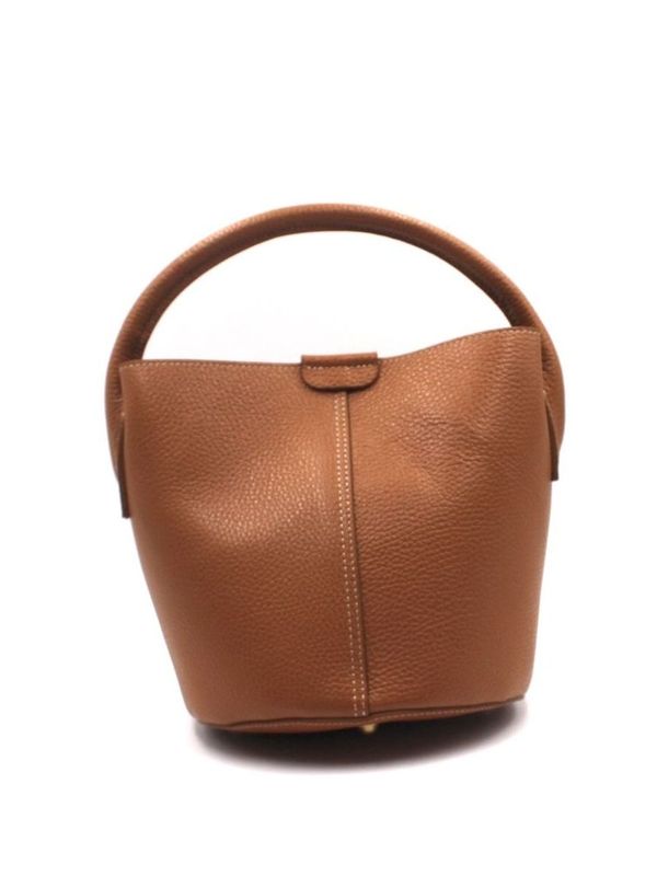 Secchiello Nike in pelle con manico fisso Cuoio Avenue 67