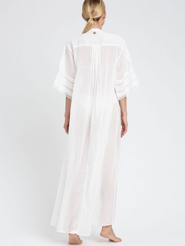 Twin Set Abito Bianco Lungo Seta Vestito Lungo Twin Set Abito