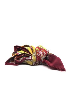 Zambesi patterned scarf in cotton Magenta Fantasy Ordi.to