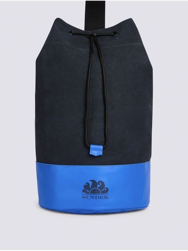 1. Borsa a spalla in canvas lavato Navy 01 Sundek am248abca500