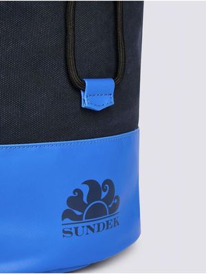 3. Borsa a spalla in canvas lavato Navy 01 Sundek am248abca500