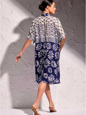 3. Muriel Kimono Dress Blue David db25-036