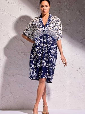 1. Muriel Kimono Dress Blue David db25-036