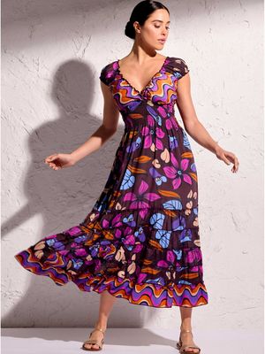 Abito lungo Multicolor Multicolor David