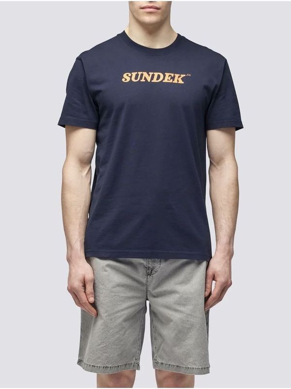 1. T-shirt con logo Navy02 Sundek m287tej7800