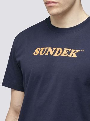 2. T-shirt con logo Navy02 Sundek m287tej7800