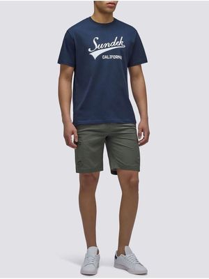 2. Sundek logo T-shirt Navy Sundek m682tej7800