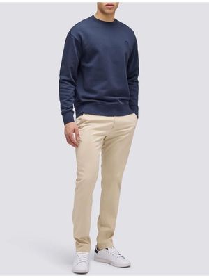 2. Crewneck sweatshirt with embroidered logo Navy Sundek m413jhf8900