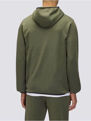 3. FULL ZIP SWEATSHIRT WITH TRICOLOR DETAIL Dark ar.green Sundek m407jhil400