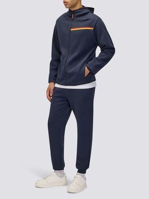 3. FELPA FULL ZIP CON DETTAGLIO TRICOLORE Navy Sundek m408jhil400