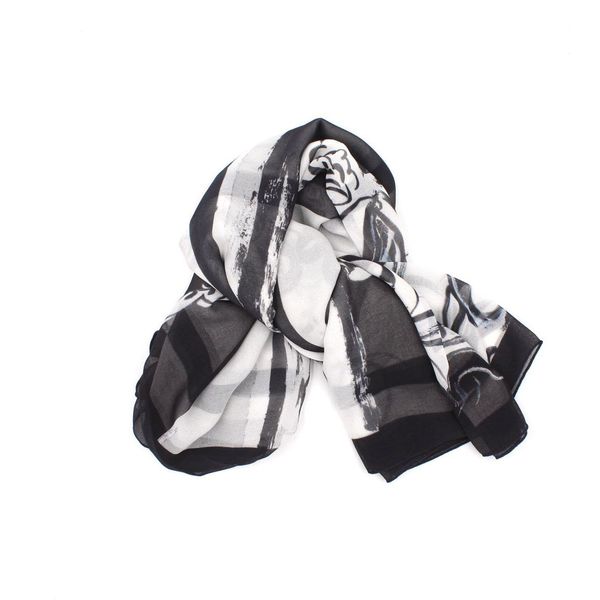 Pareo pashmina a fiori Nero David